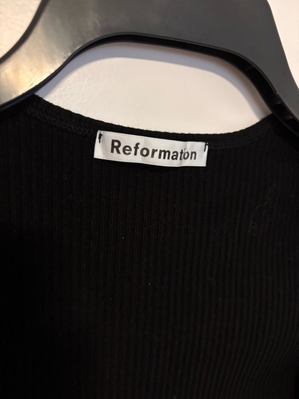 Reformation Becky Long Sleeve Black Bodysuit - Picture 4 of 7